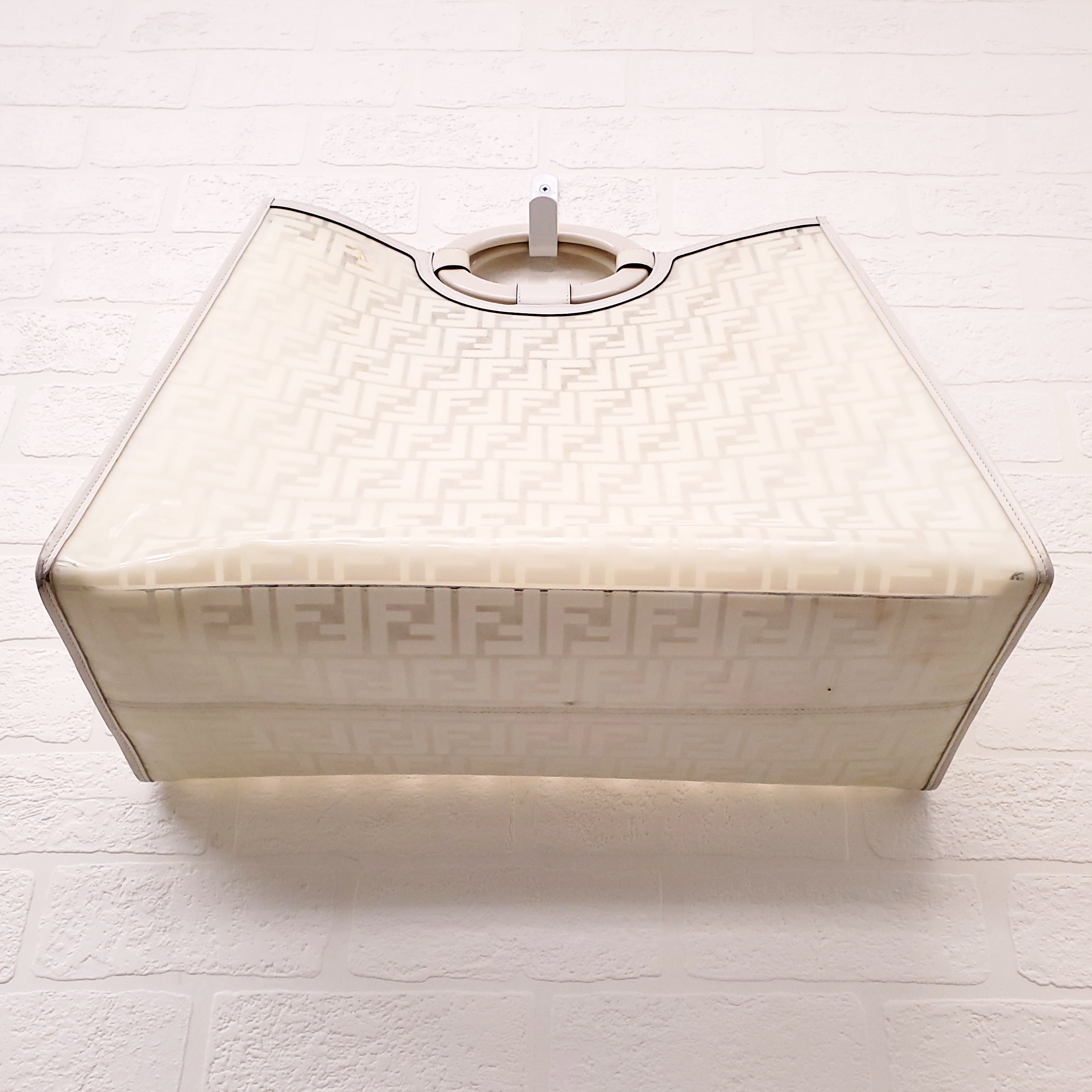 FENDI CREAM LARGE SHOPPER TOTE