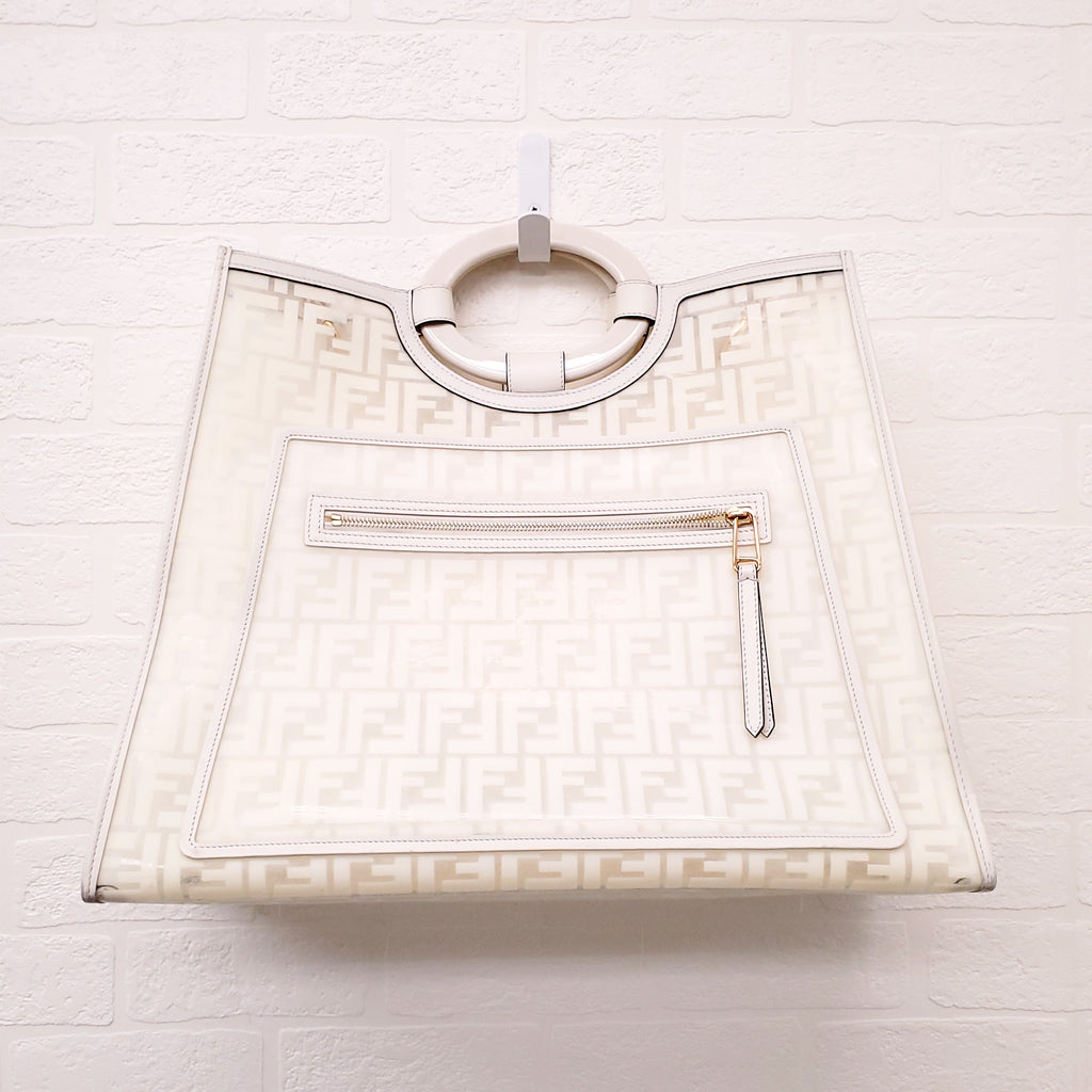 FENDI CREAM LARGE SHOPPER TOTE