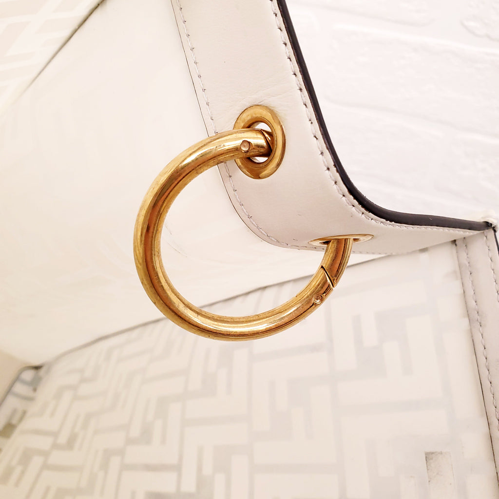 FENDI CREAM LARGE SHOPPER TOTE