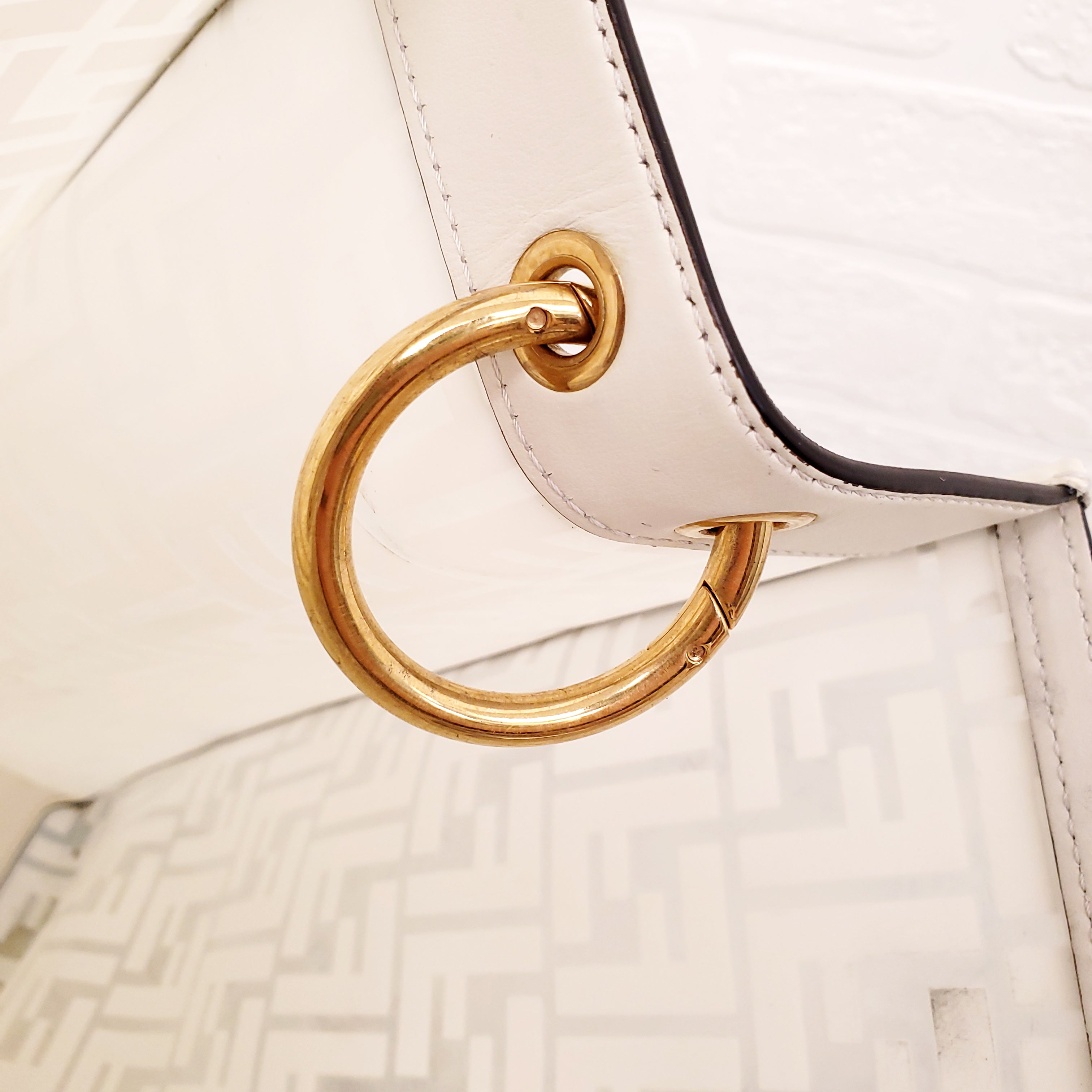 FENDI CREAM LARGE SHOPPER TOTE