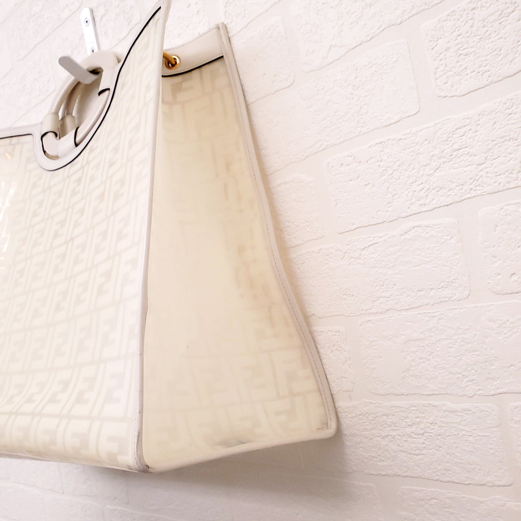FENDI CREAM LARGE SHOPPER TOTE