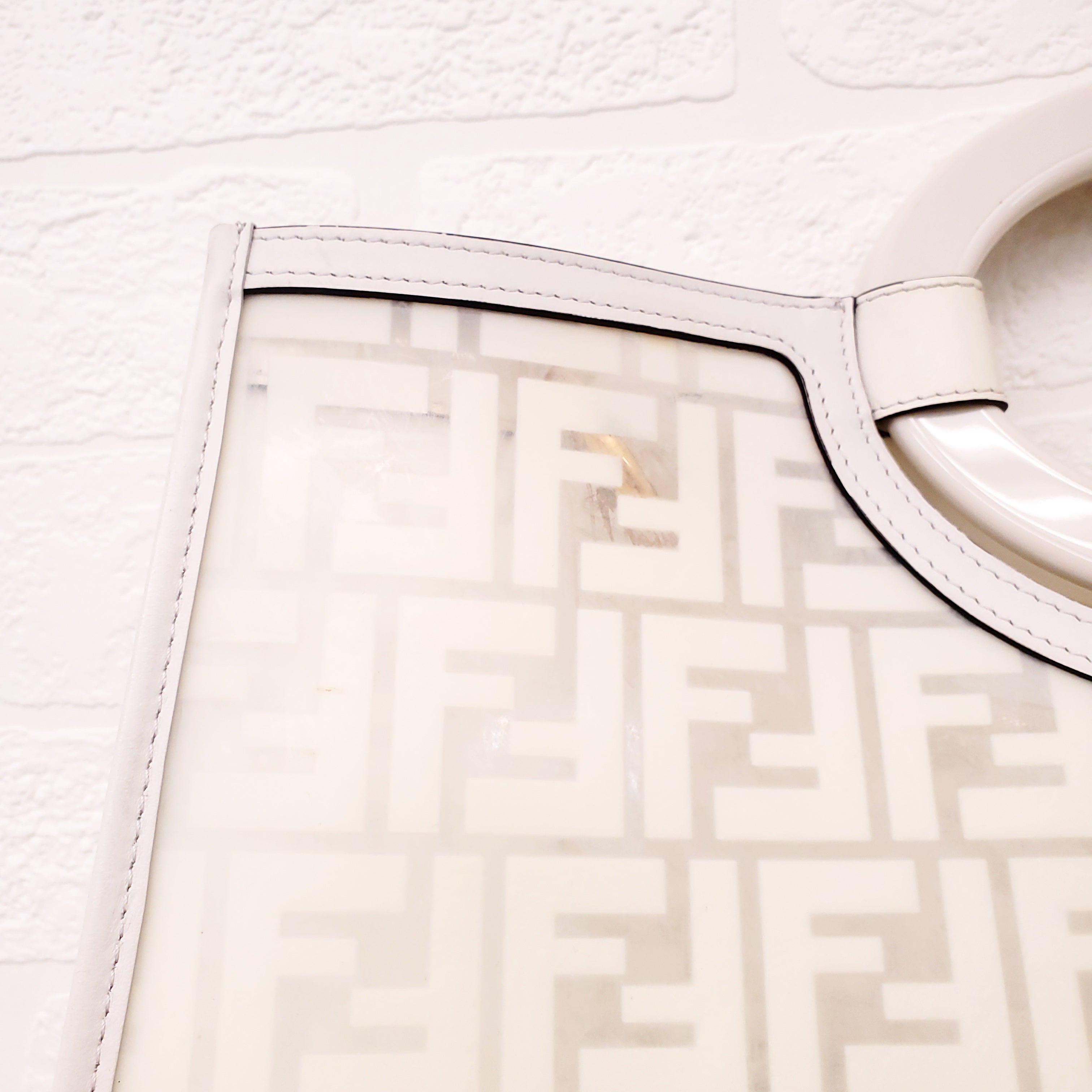 FENDI CREAM LARGE SHOPPER TOTE