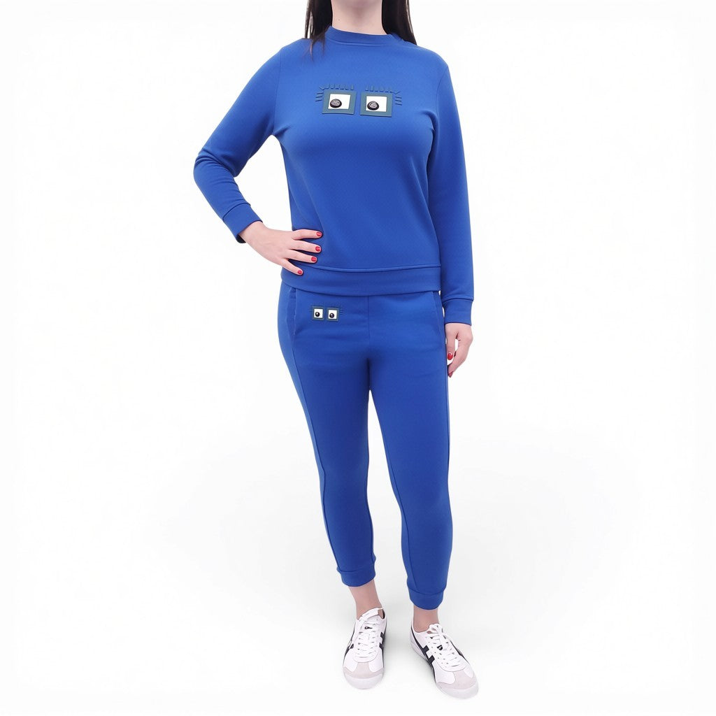 FENDI ROYAL BLUE MONSTER SWEATSUIT - SIZE 38