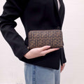 FENDI ZUCCA PRINT WALLET WITH STAR DETAILS