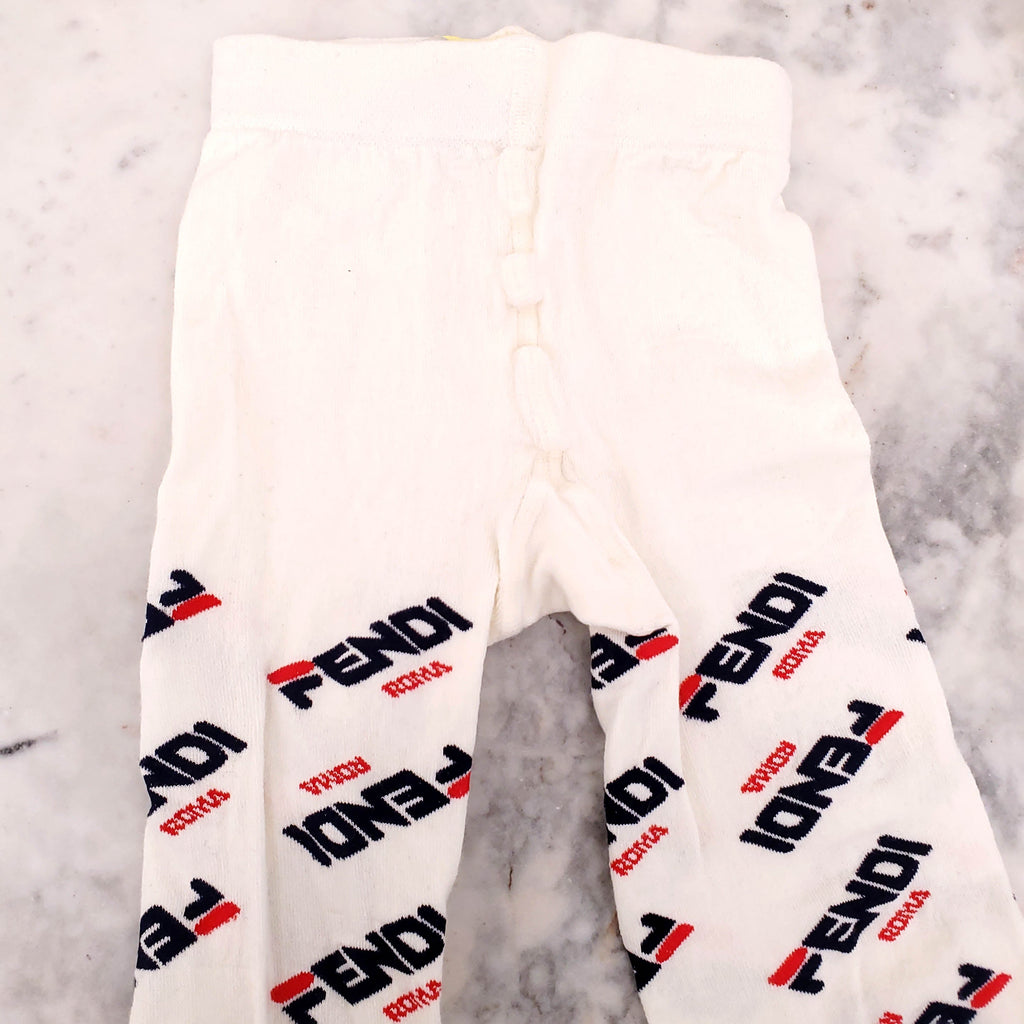 FENDI x FILA WHITE LOGO TIGHTS - SIZE S