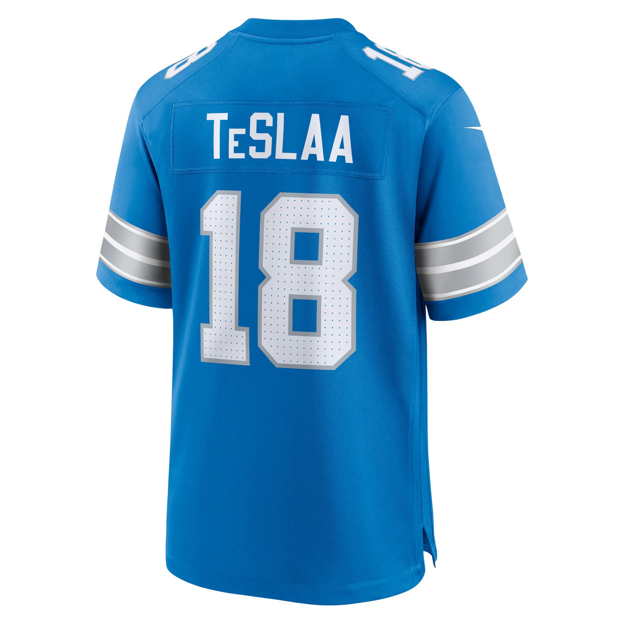 Detroit Lions Isaac TeSlaa Blue Game Player Jersey