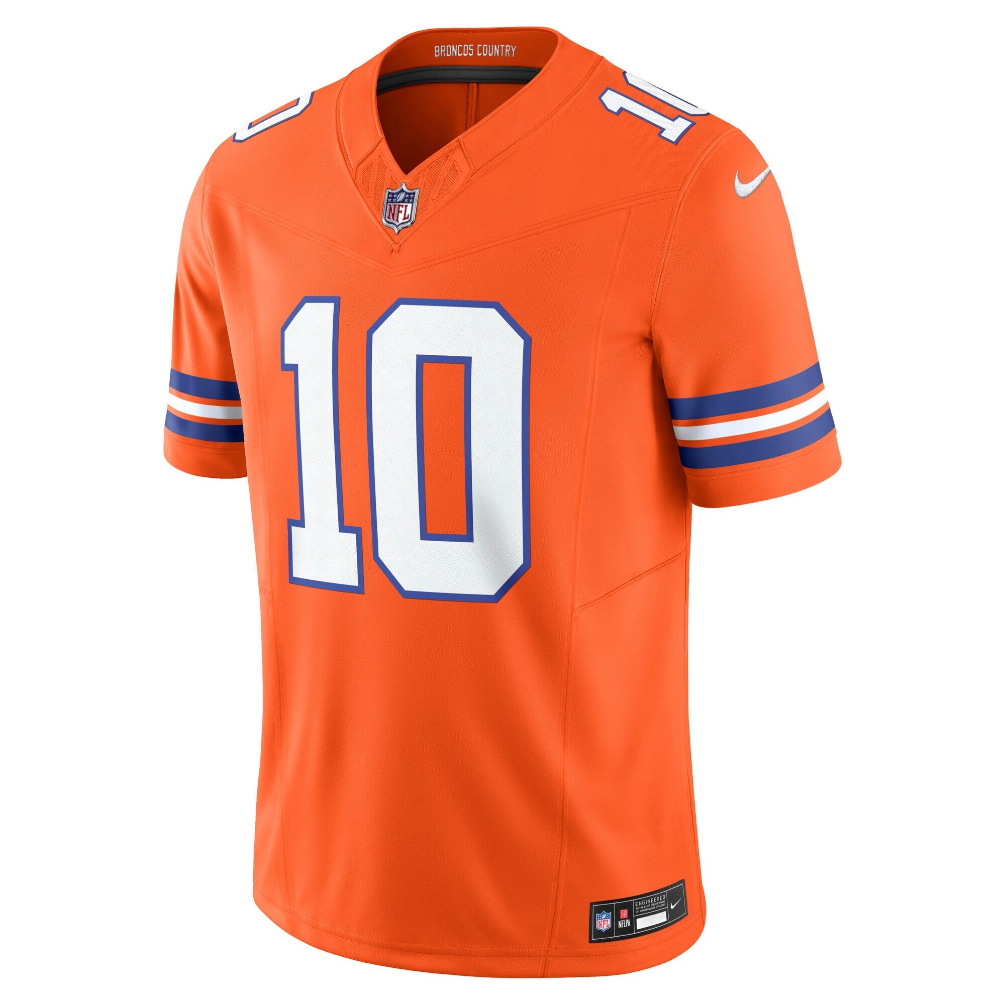 Denver Broncos Bo Nix Orange Vapor F.U.S.E. Limited Jersey