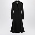 Fendi Black Grain De Poudre Wool Coat Women