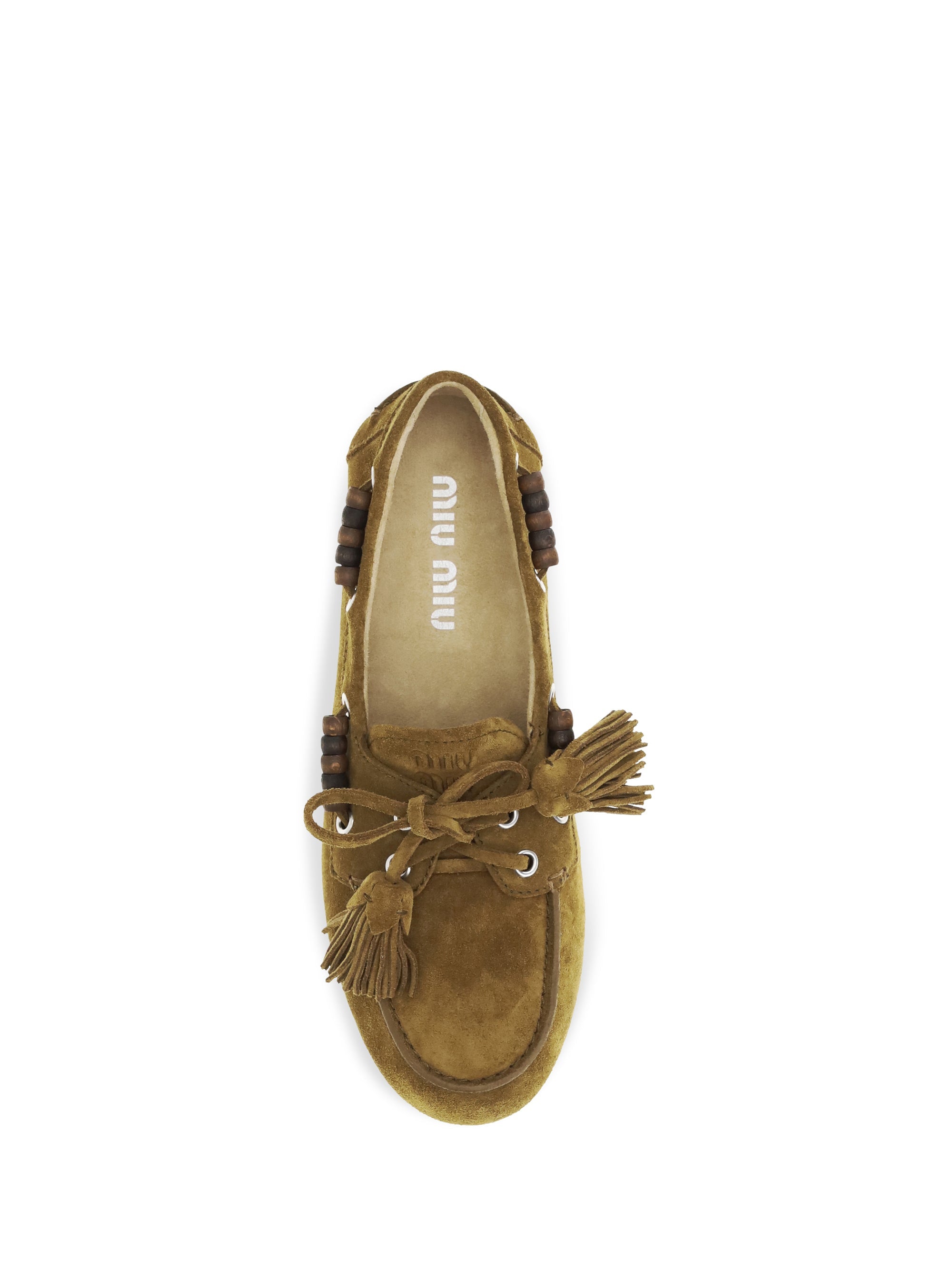 Miu Miu Women Boat Suede Loafers