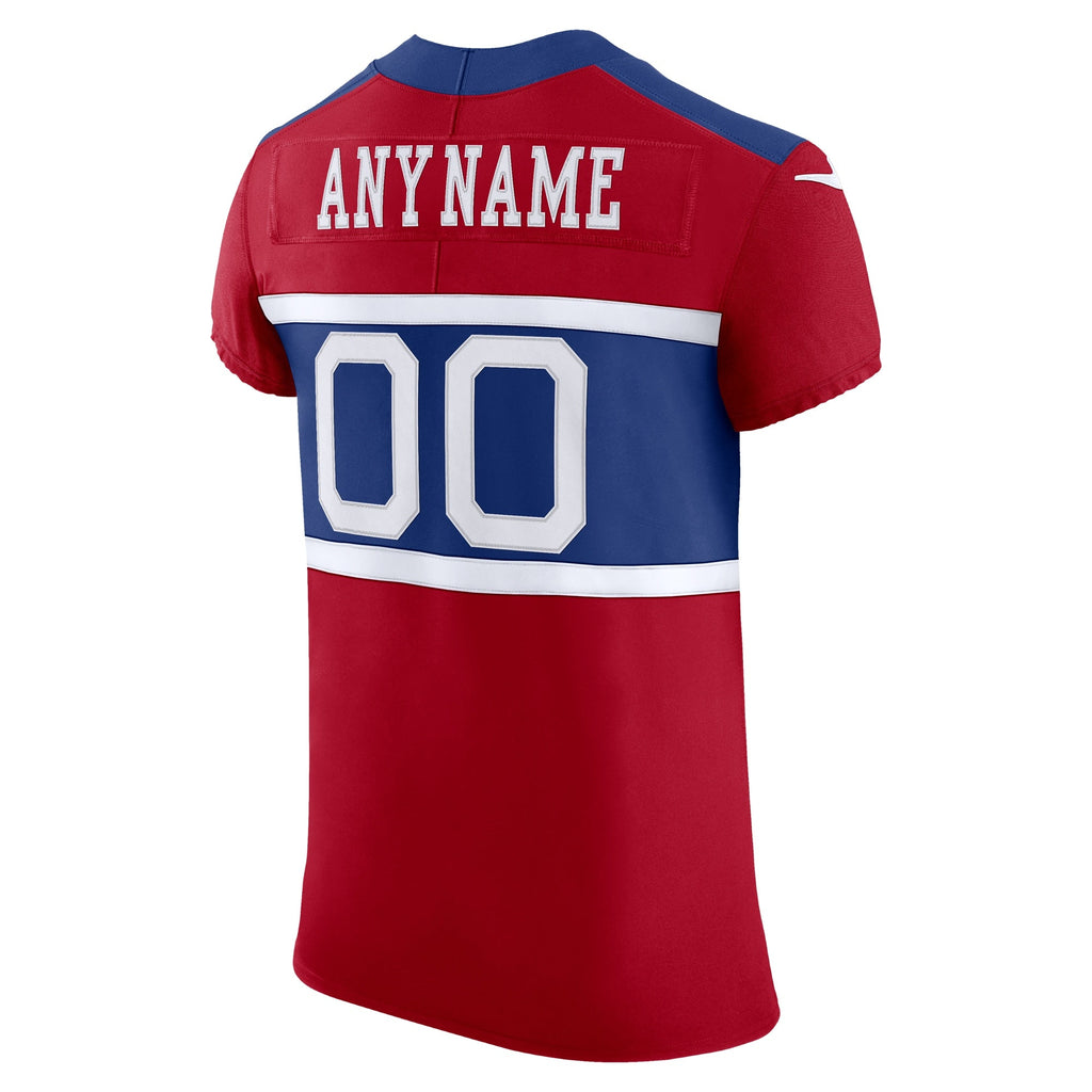 New York Giants Red Alternate Vapor F.U.S.E. Elite Custom Jersey