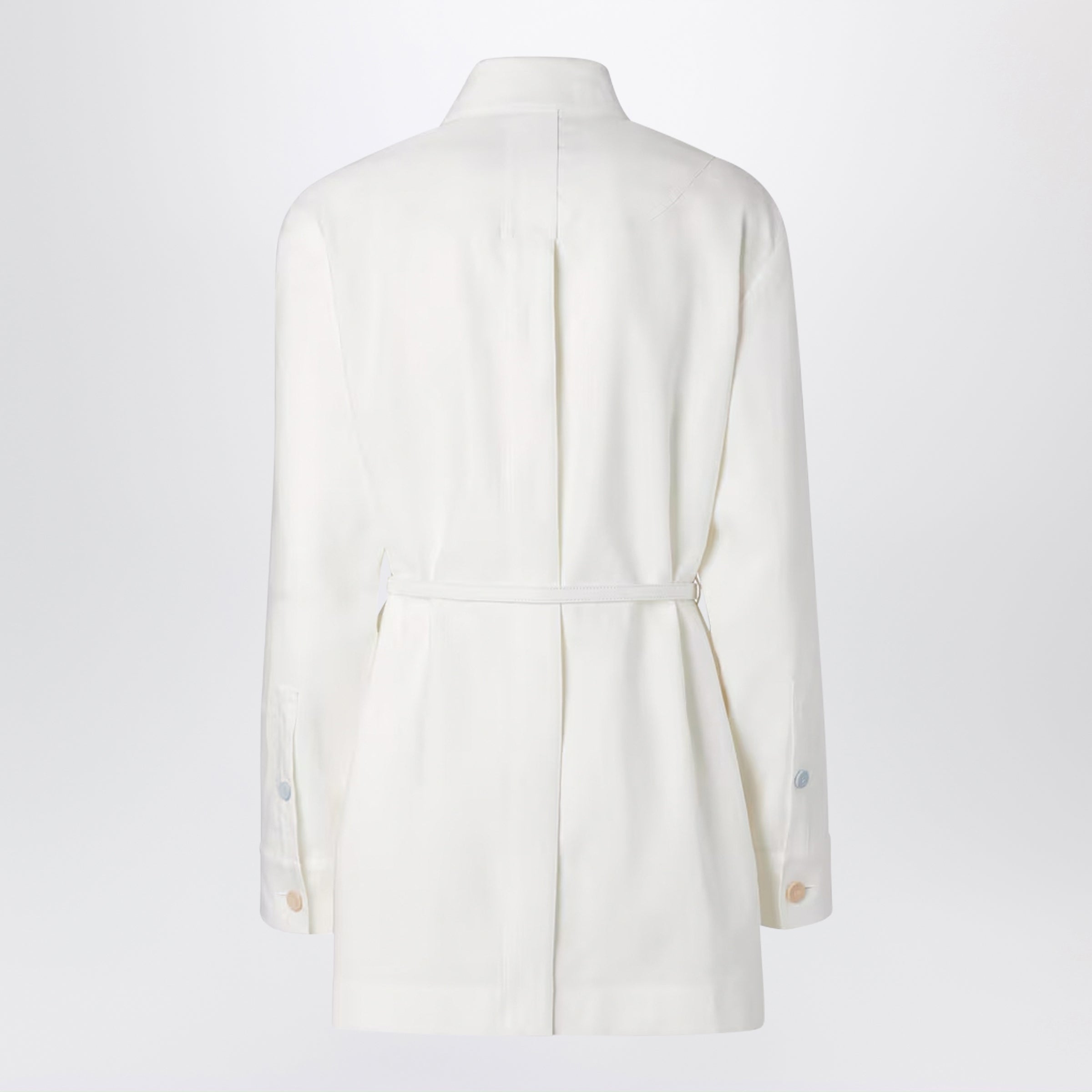 Fendi Go-To Jacket In White Linen And Cotton Women