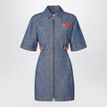 Fendi Navy Blue Chambray Dress Women