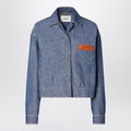 Fendi Navy Blue Chambray Jacket Women