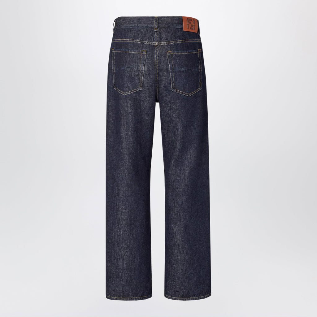 Fendi Dark Blue Five-Pocket Jeans Men