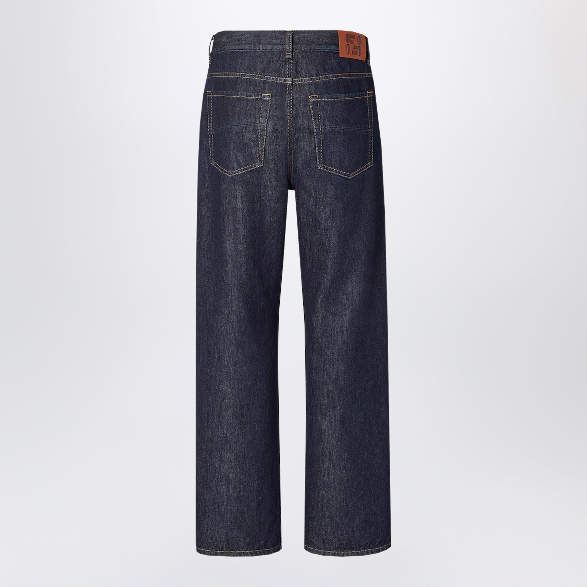 Fendi Dark Blue Five-Pocket Jeans Men