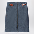Fendi Blue Chambray Denim Skirt Women