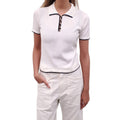 FRAME SHORT SLEEVE COTTON POLO TOP - SIZE XS