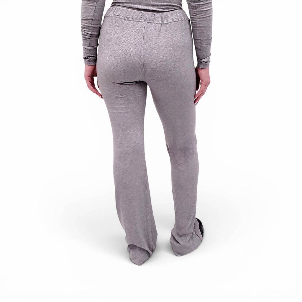 FRANKIES BIKINIS GREY RIBBED PANTS SET - SIZE XS/L