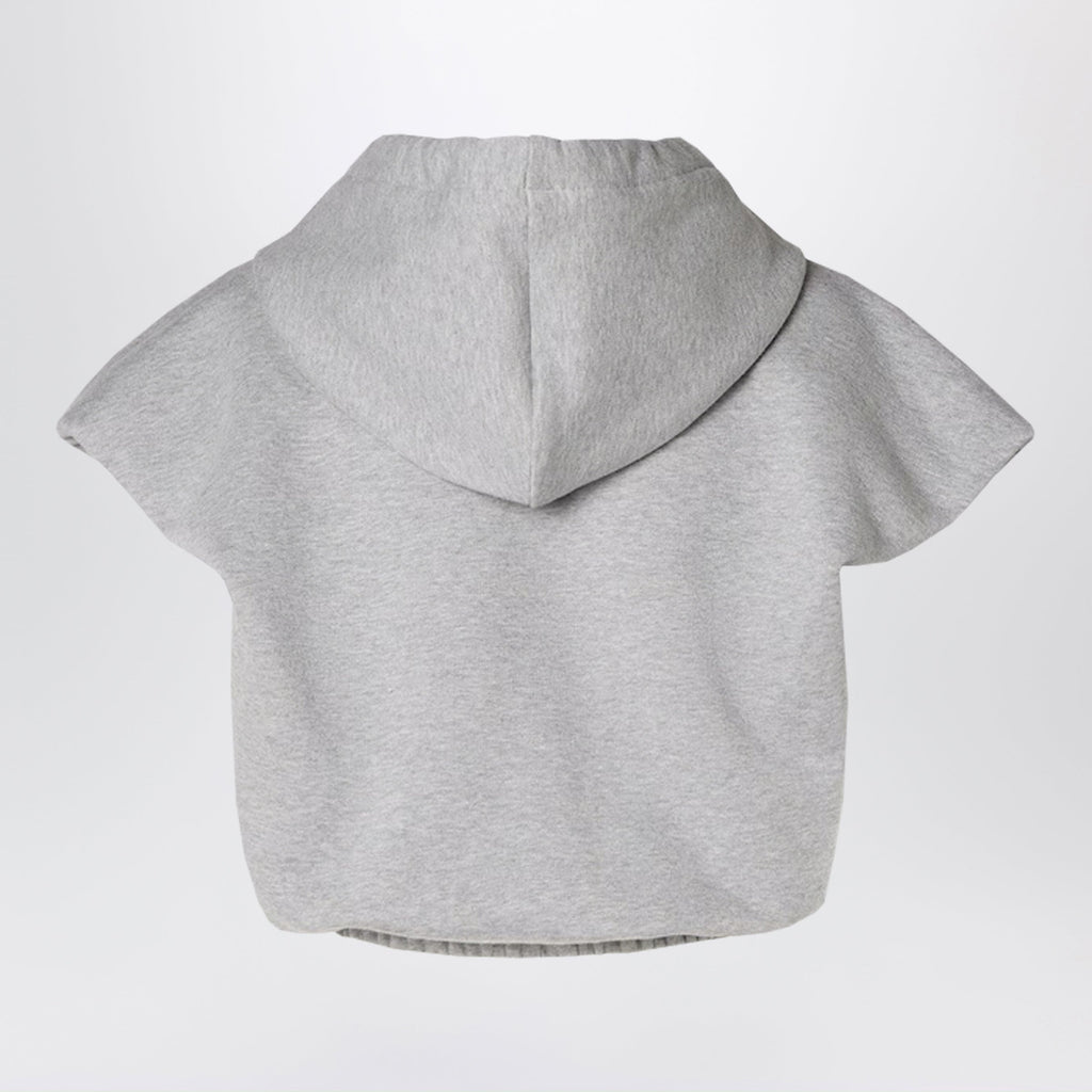 Fendi Grey Cropped Sleeveless Jersey Top Women