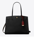 NWT Tory Burch LARGE Robinson Leather Satchel In Black with Dust Bag