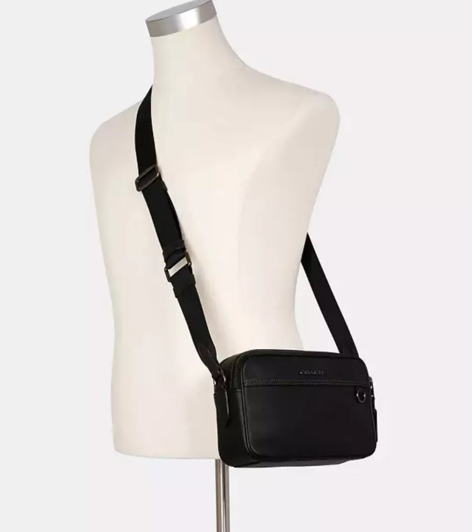NWT Coach Men’s Graham Crossbody Bag In Smooth Calf Leather- Black