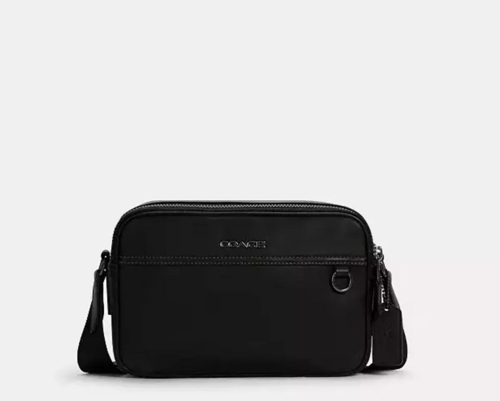 NWT Coach Men’s Graham Crossbody Bag In Smooth Calf Leather- Black