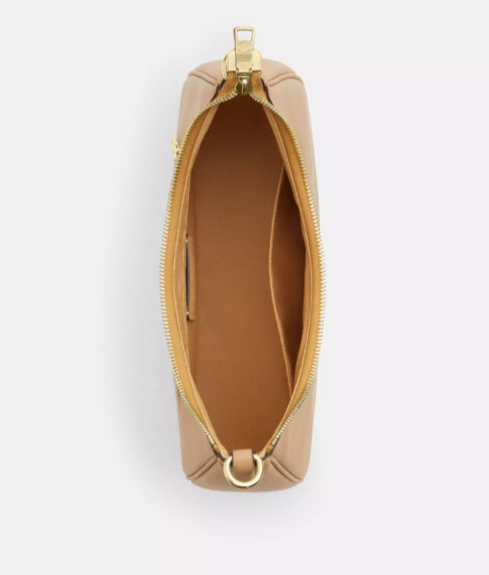 NWT Coach Leather Teri Hobo Bag In Gold/Tan