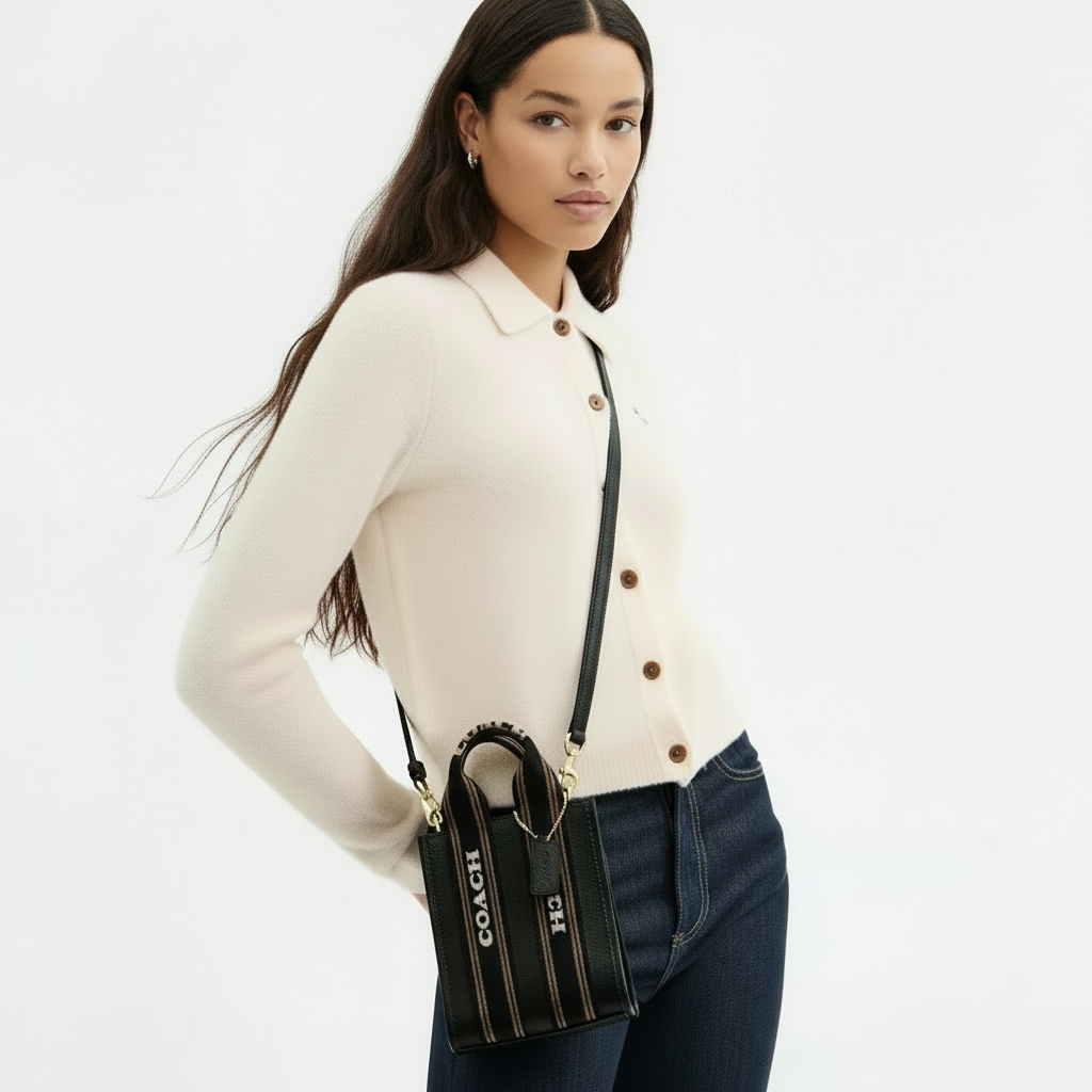 NWT Coach Smith Mini Leather Tote In Black