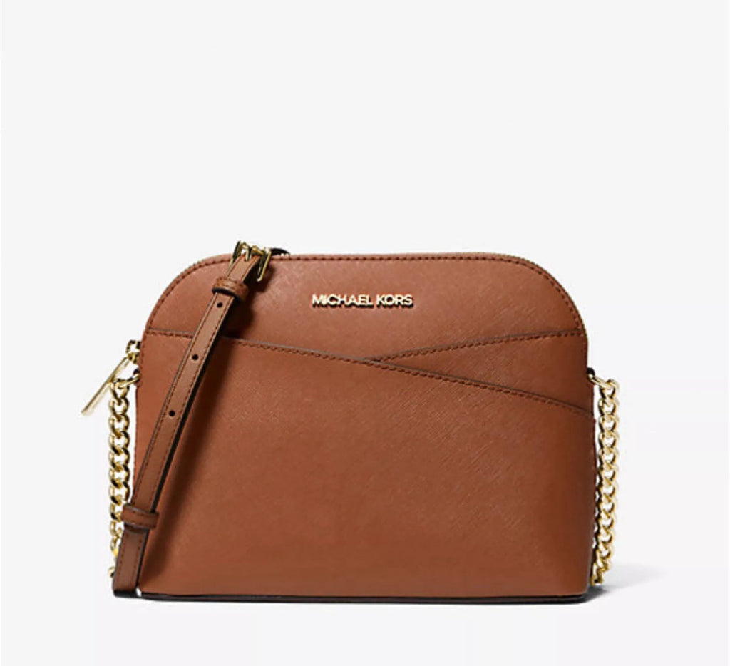 NWT Michael Kors Jet Set Travel Medium Dome Crossbody Bag In Saffiano Leather