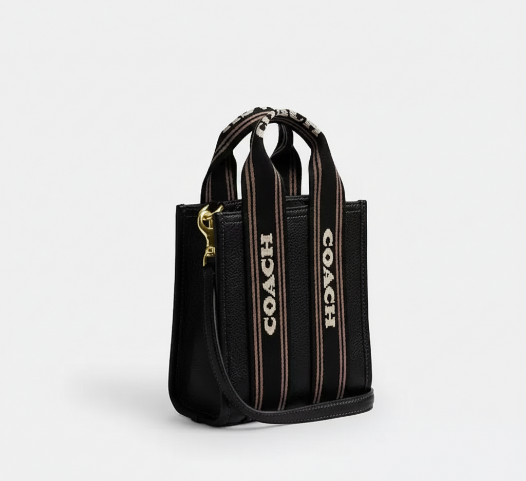 NWT Coach Smith Mini Leather Tote In Black