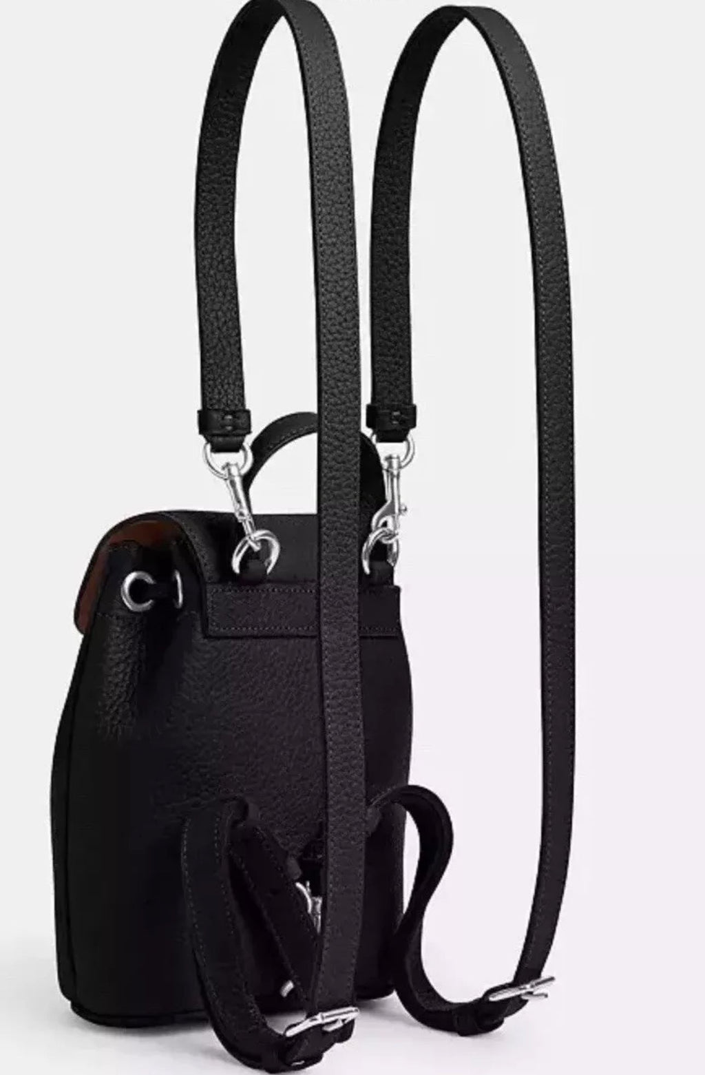 NWT Coach Amelia Convertible Backpack In Leather -Black