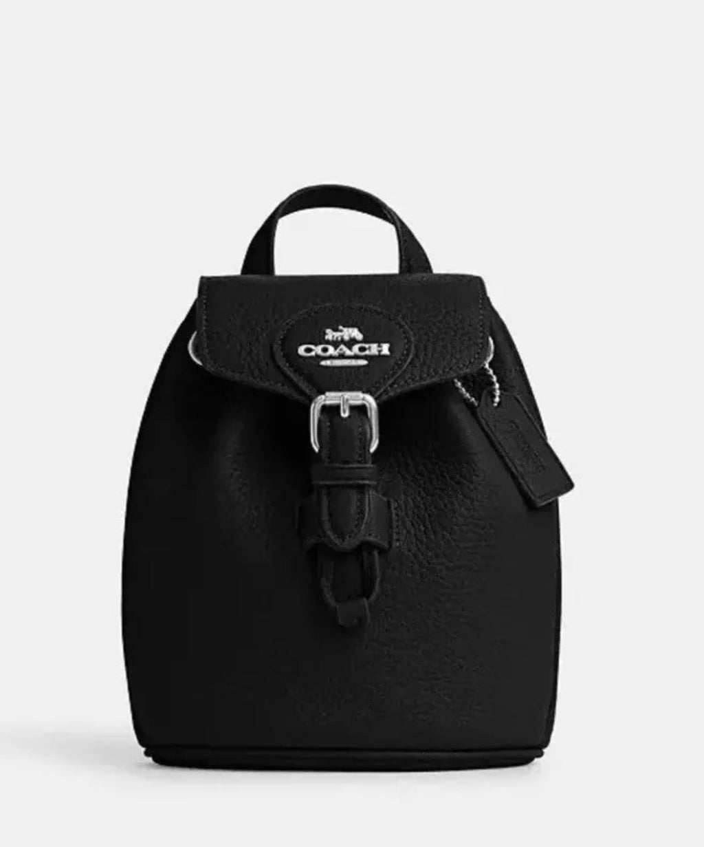 NWT Coach Amelia Convertible Backpack In Leather -Black