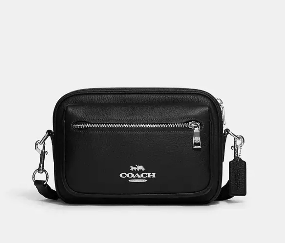 NWT Coach Leather Elias Crossbody Unisex Medium Bag In Black