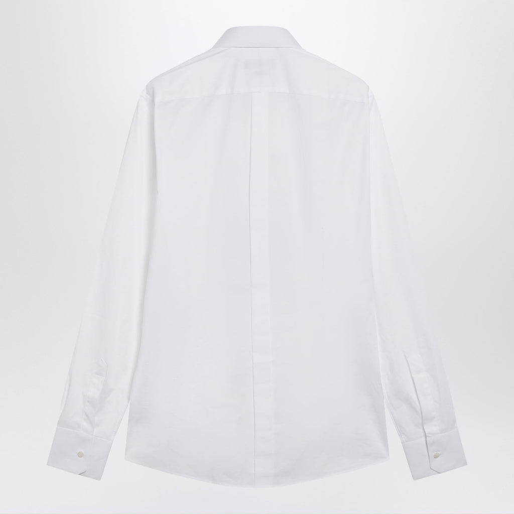 Dolce&Gabbana Gold Fit Stretch Poplin Shirt In Optical White Men