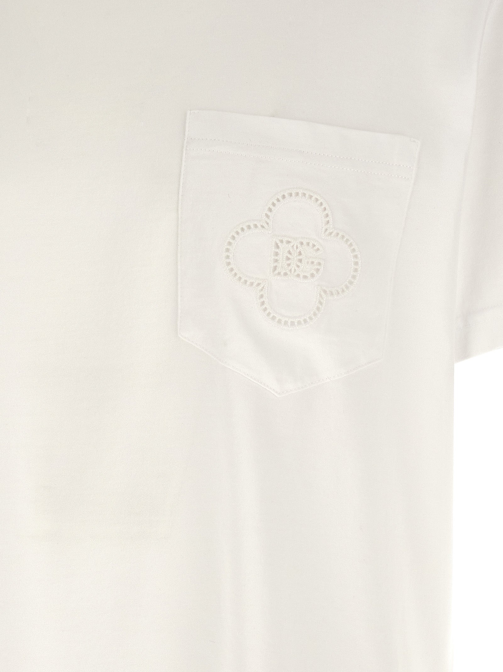 Dolce & Gabbana Men Openwork Logo T-Shirt