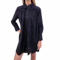 GANNI OVERSIZED BLACK EYELET DRESS - SIZE 34