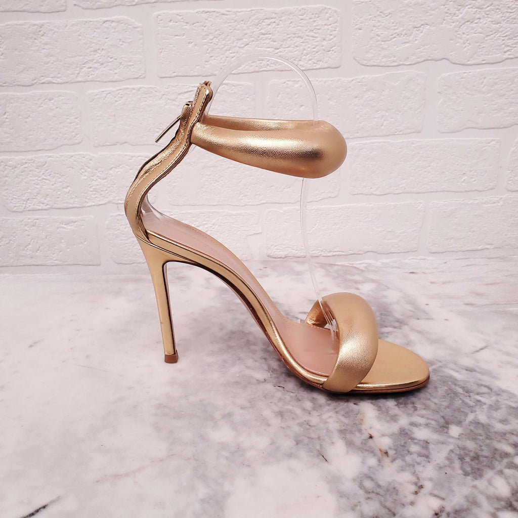 GIANVITO ROSSI BIJOUX ANKLE STRAP HIGH HEELS - SIZE 35.5