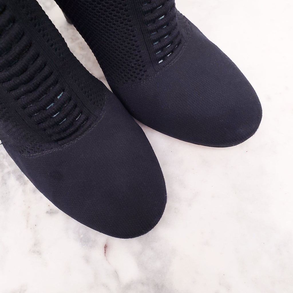 GIANVITO ROSSI BLACK SOCK BOOTIES - SIZE 37.5