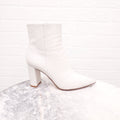GIANVITO ROSSI CREAM LEATHER BOOTS - SIZE 37.5