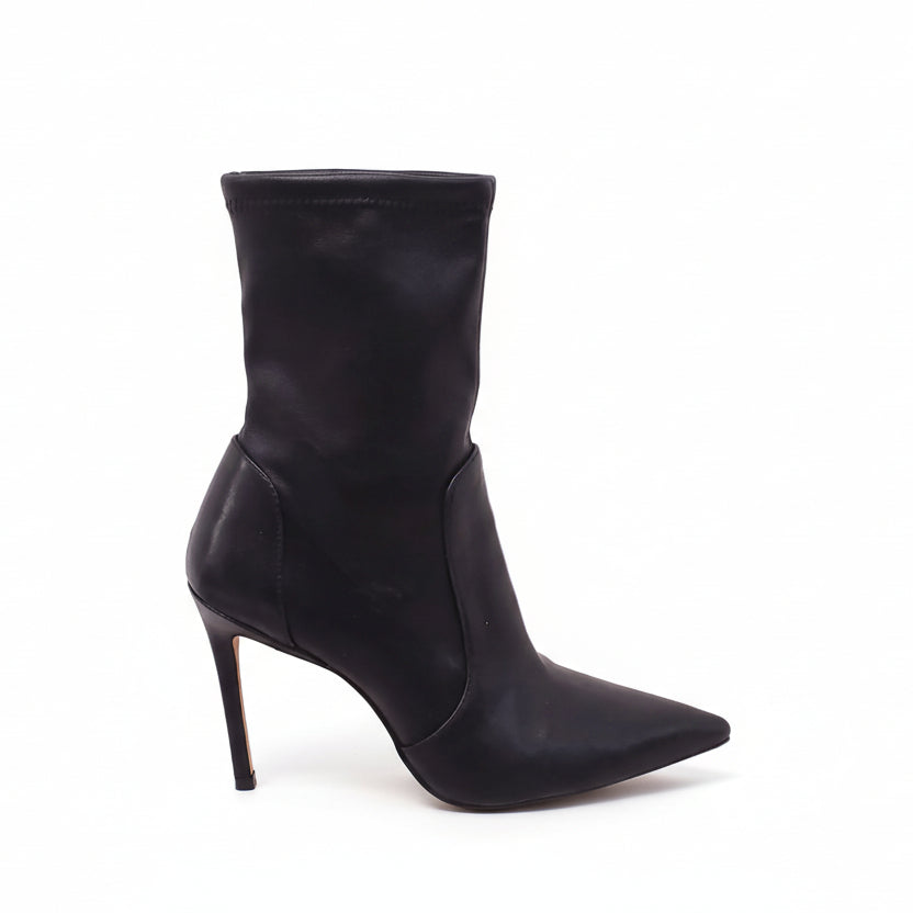 STUART WEITZMAN BLACK LEATHER STILETTO BOOTIES - SIZE 6.5