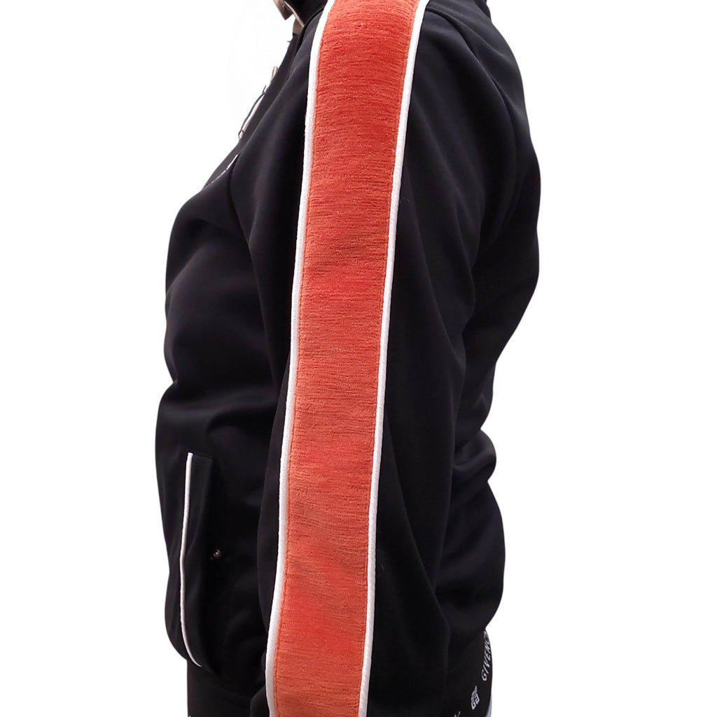 GIVENCHY BLACK TRACK JACKET WITH LOGO DETAIL - SIZE 36