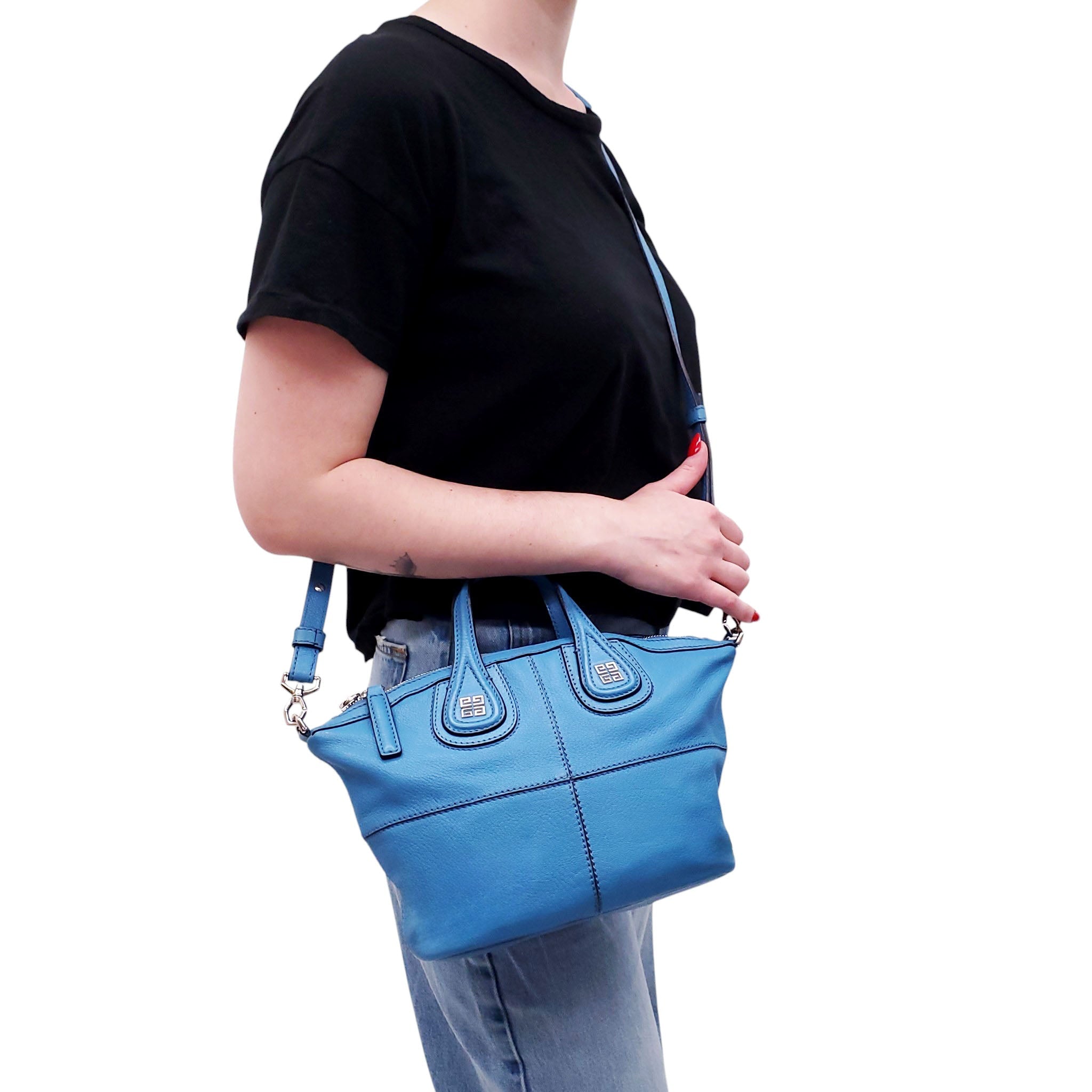GIVENCHY BLUE SMALL NIGHTINGALE BAG