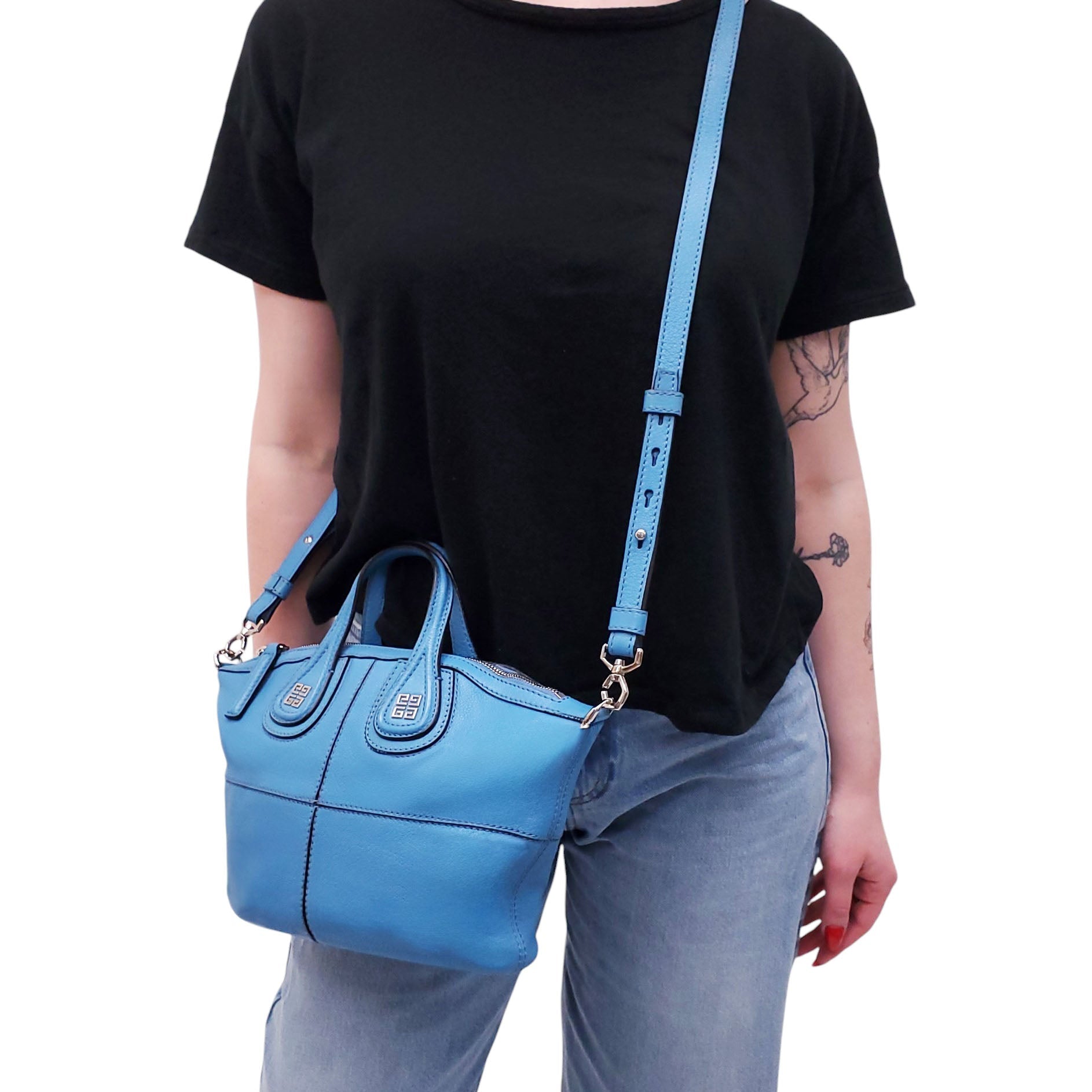 GIVENCHY BLUE SMALL NIGHTINGALE BAG
