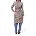 GIVENCHY LEOPARD PATTERNED TRENCH COAT - SIZE 38