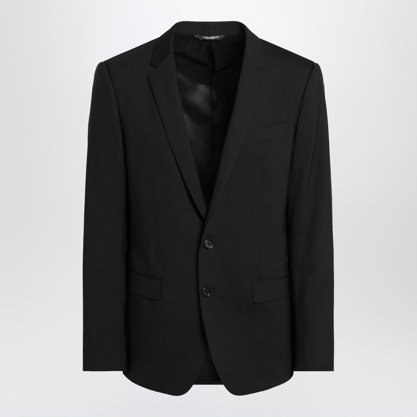 Dolce&Gabbana Black Single-Breasted Virgin Wool Suit Men