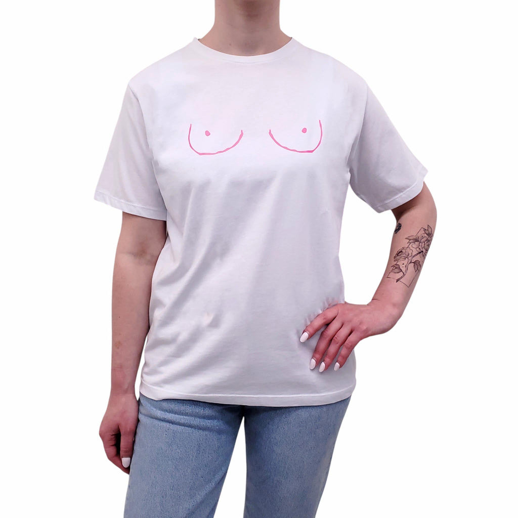 GLIMMED FEMINIST GRAPHIC T-SHIRT - SIZE L