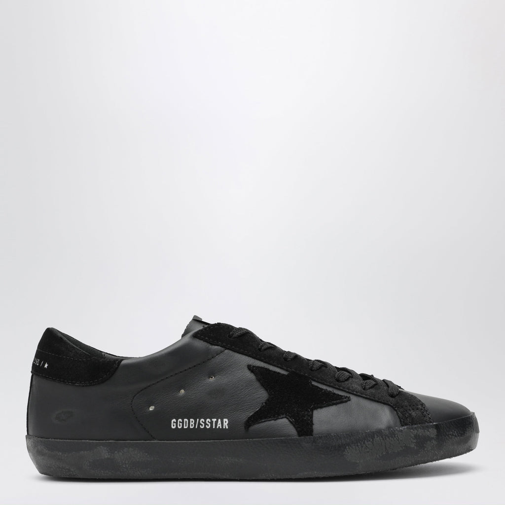 Golden Goose Black Super-Star Sneakers In Leather And Suede Men