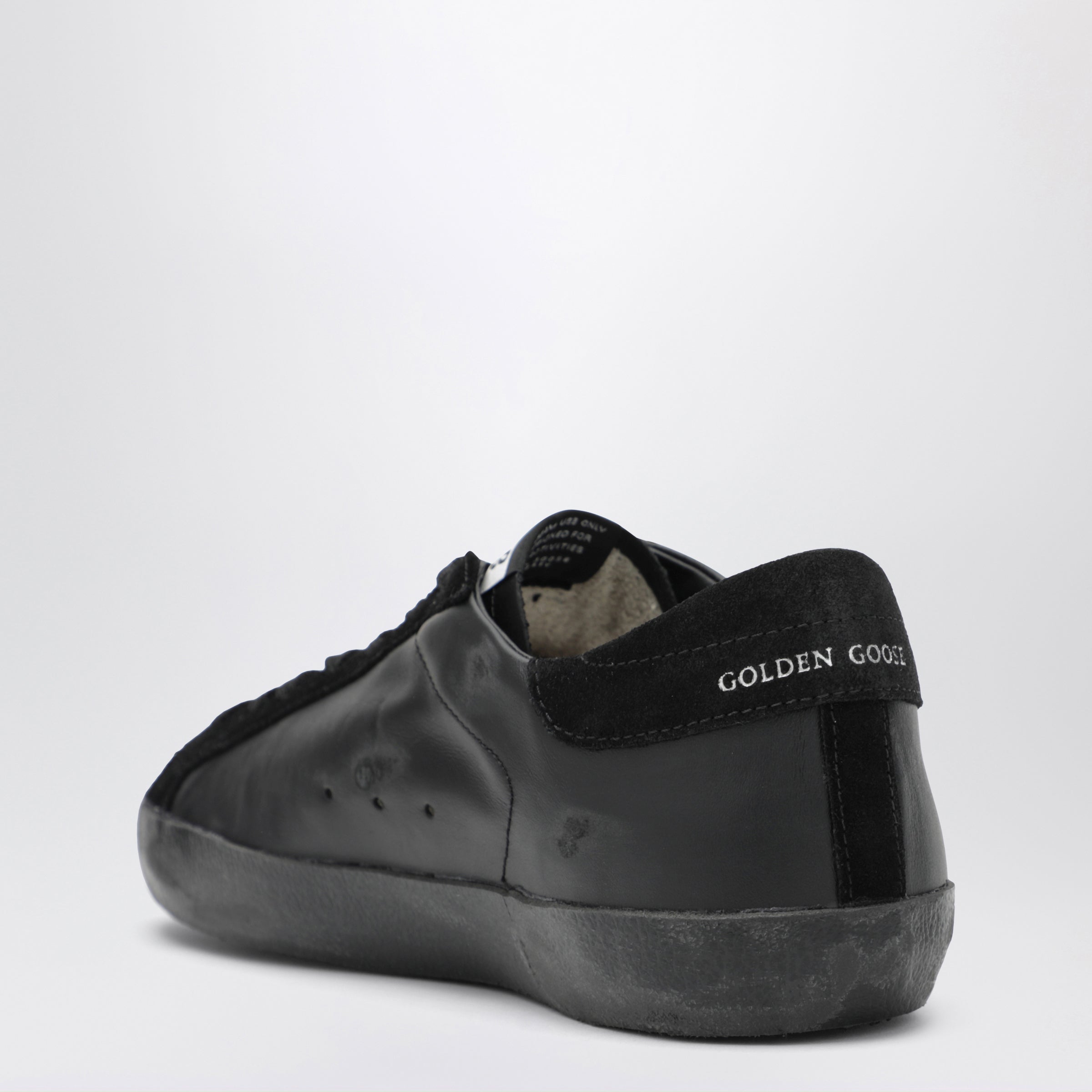 Golden Goose Black Super-Star Sneakers In Leather And Suede Men