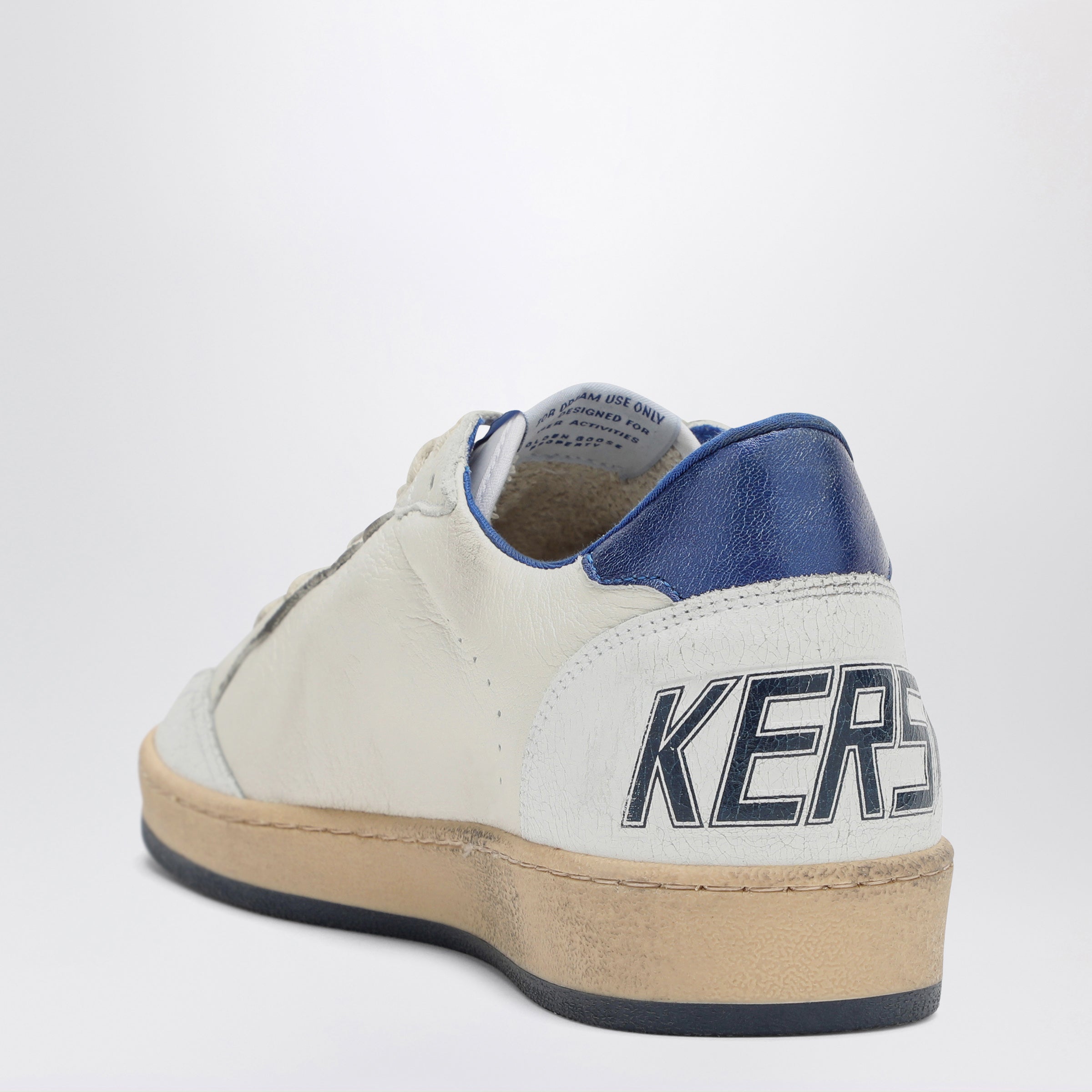 Golden Goose White/Metallic Blue Ballstar Sneakers Men