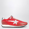 Golden Goose Red/Silver Marathon Sneakers In Nylon And Suede Men